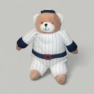 Vintage 1989 PRESTIGE Toy Baseball Teddy Bear Stuffed Rattle Plush
